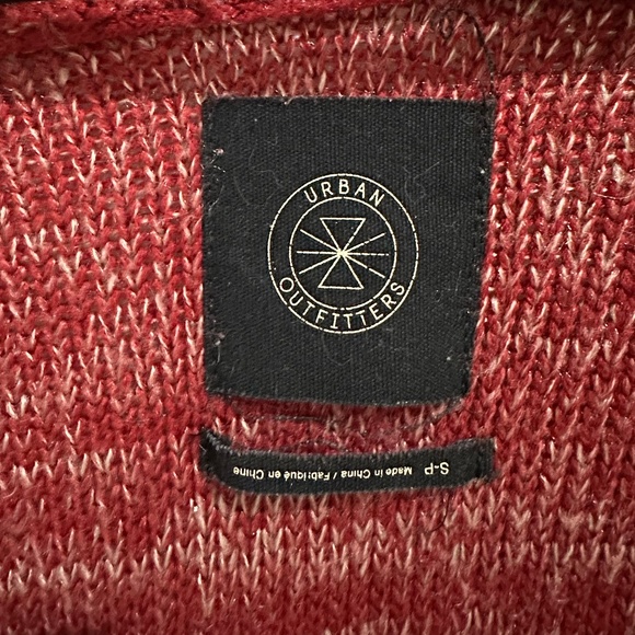 Knitted Open Front Cardigan (Red) - Picture 4 of 5